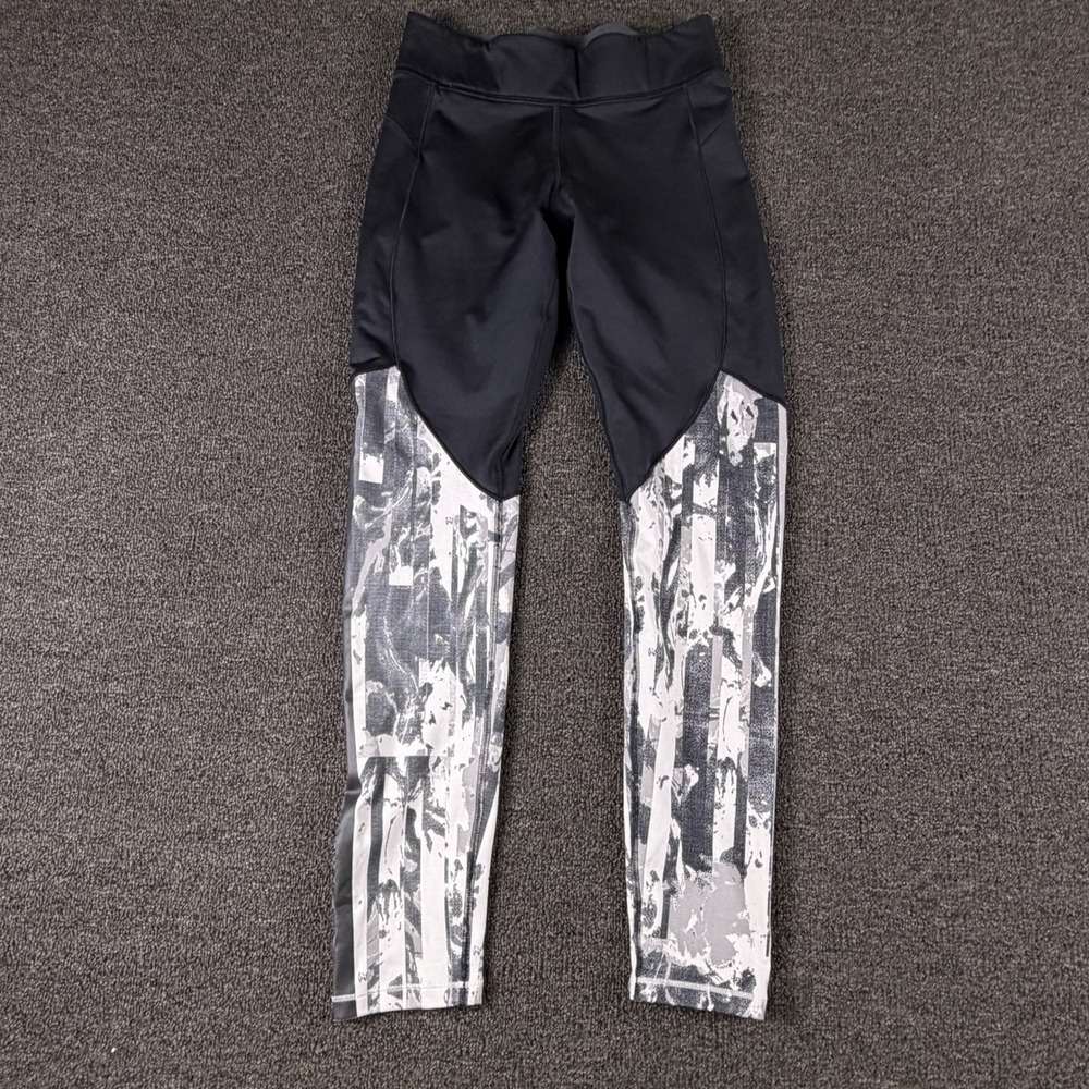 Under Armour Leggings Womens Medium ColdGear Compression Black White EUC